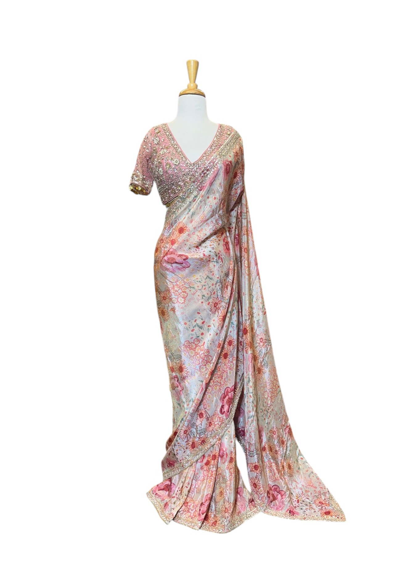 Designer Shimmer Saree