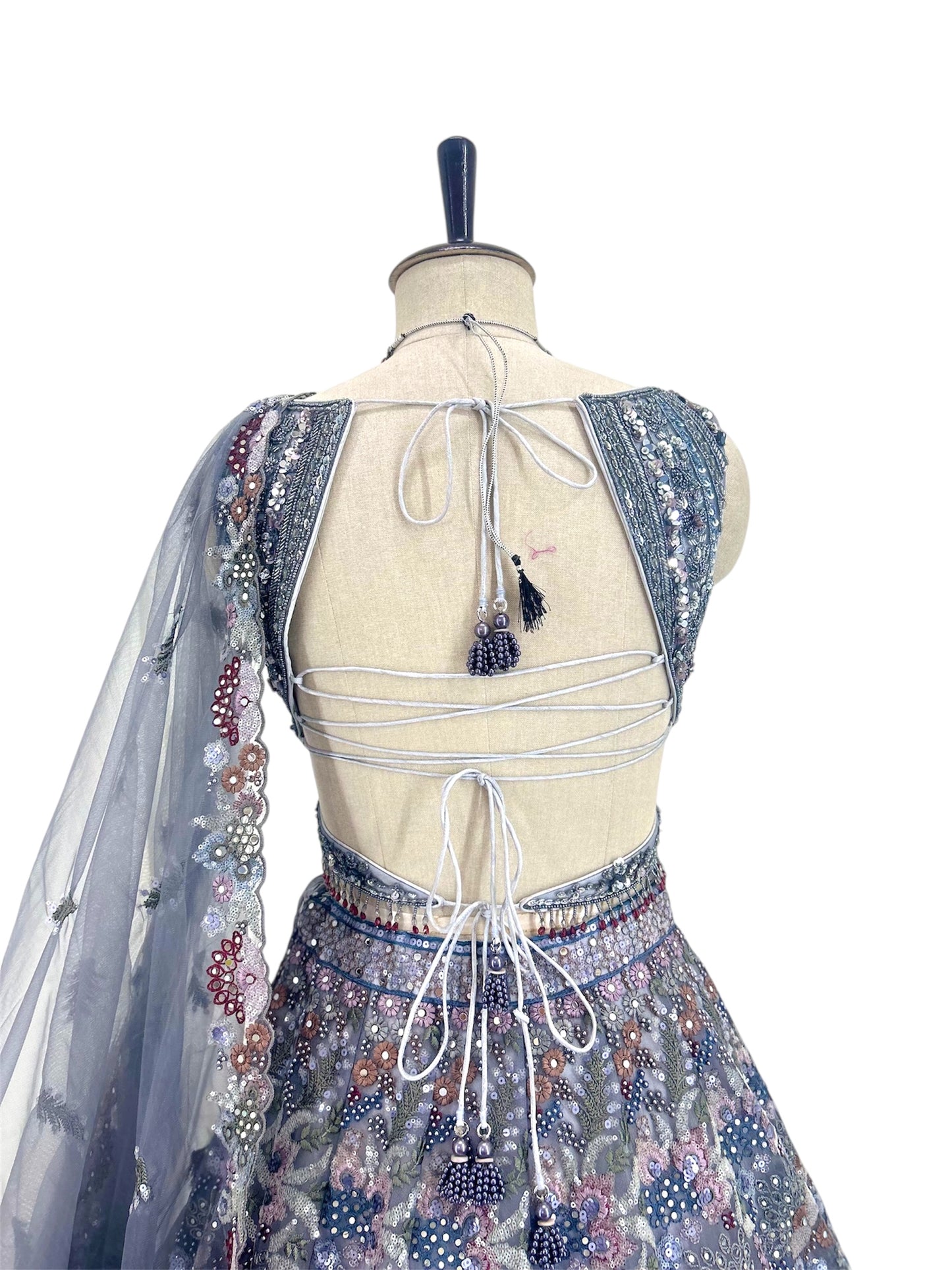 Elegant Grey Lehenga Choli Set