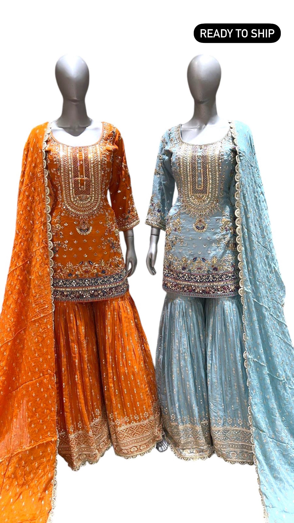 Handwork & Resham Sharara Suit
