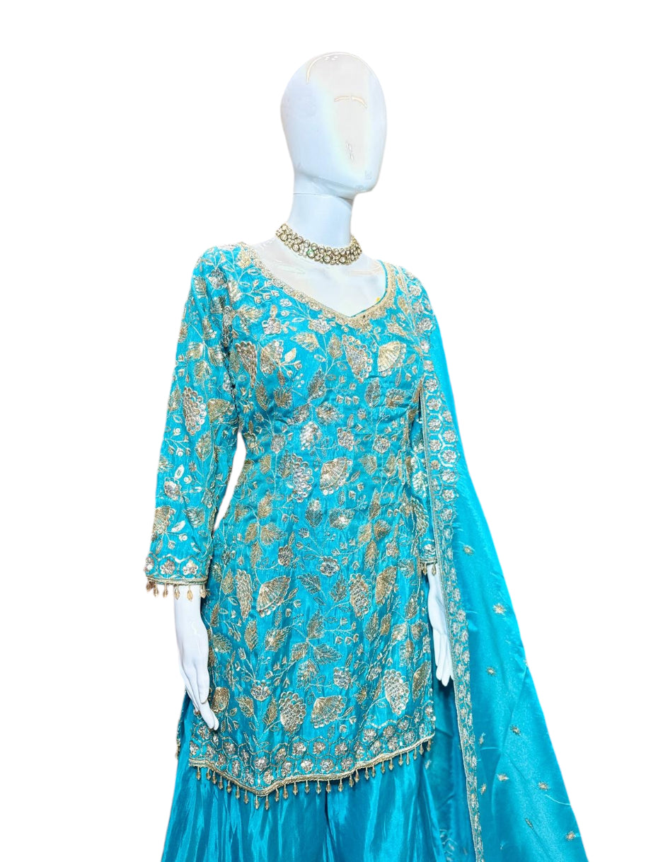 Sequence Work Sharara Suit