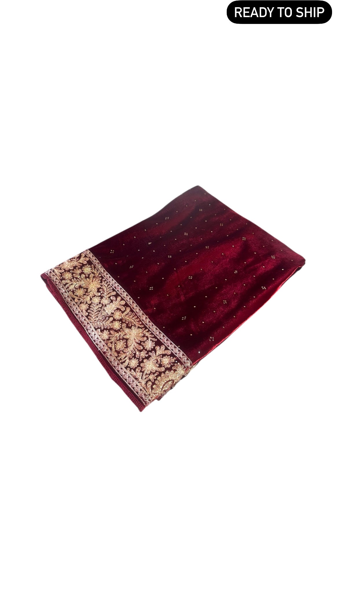 Burgundy Velvet Shawl