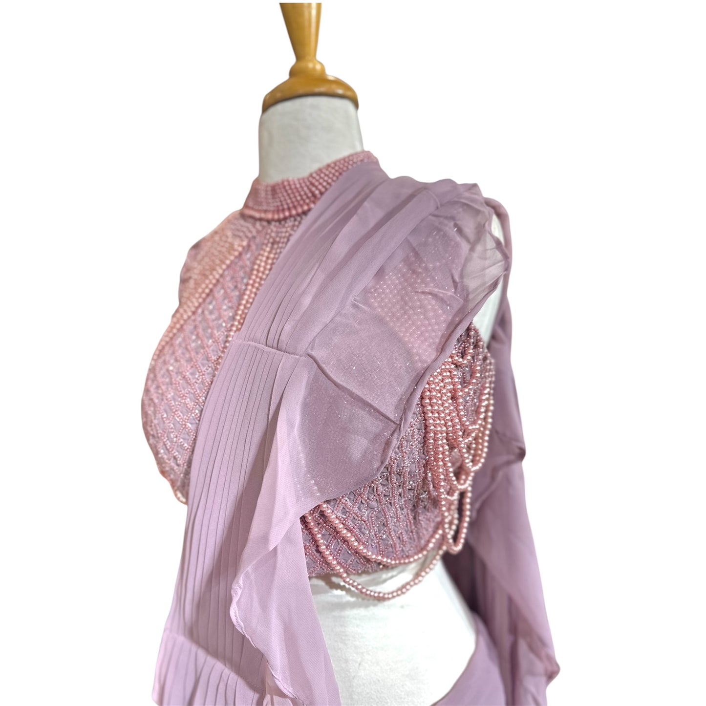 Ready To Wear Lavender Saree