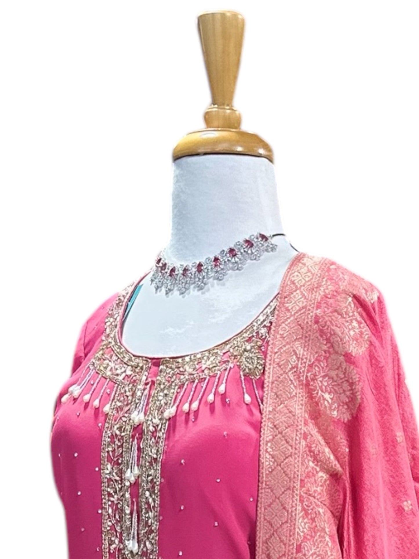 Beautiful Hot Pink Sharara Suit