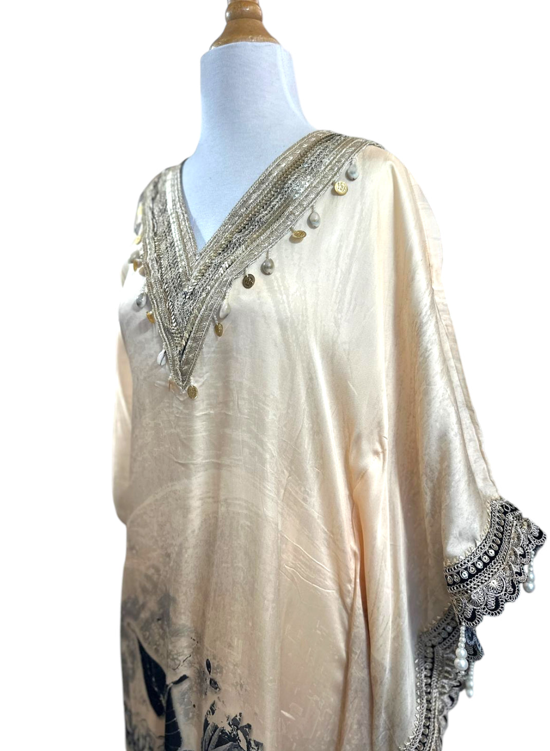 Glace Silk Floral Kaftan