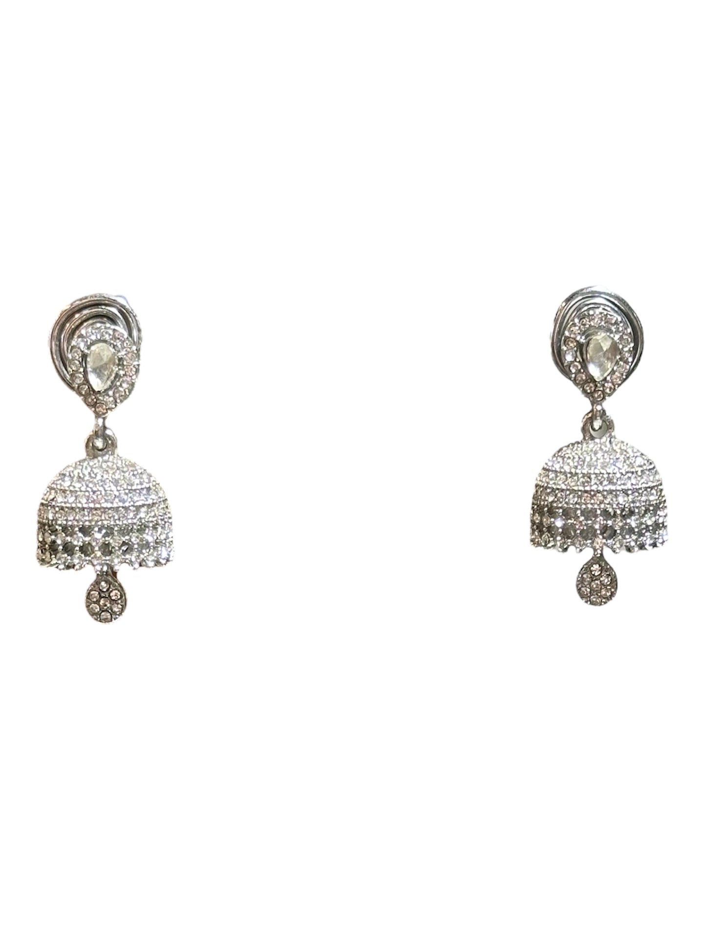 Silver Jhumkas