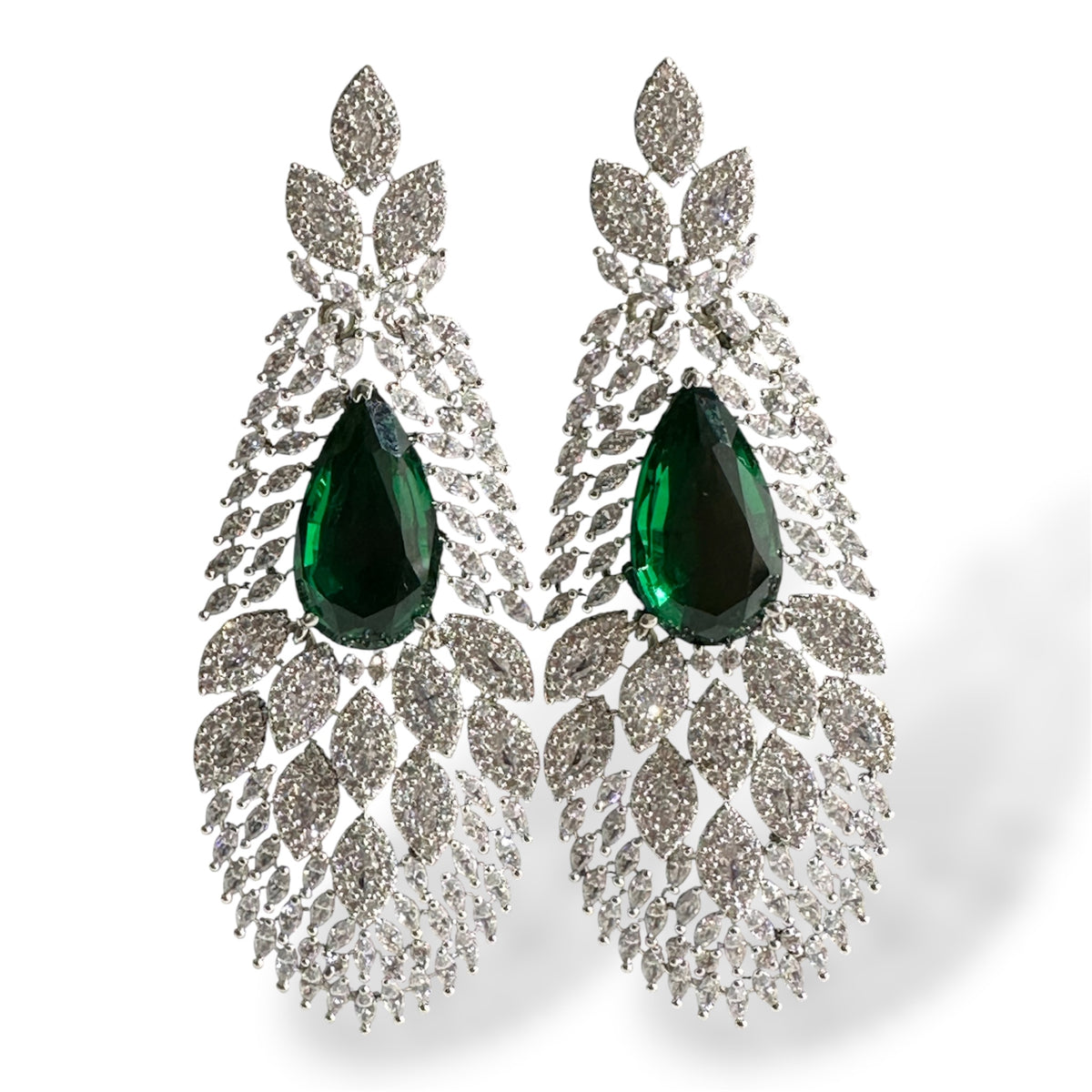 Emerald Green AD Earrings