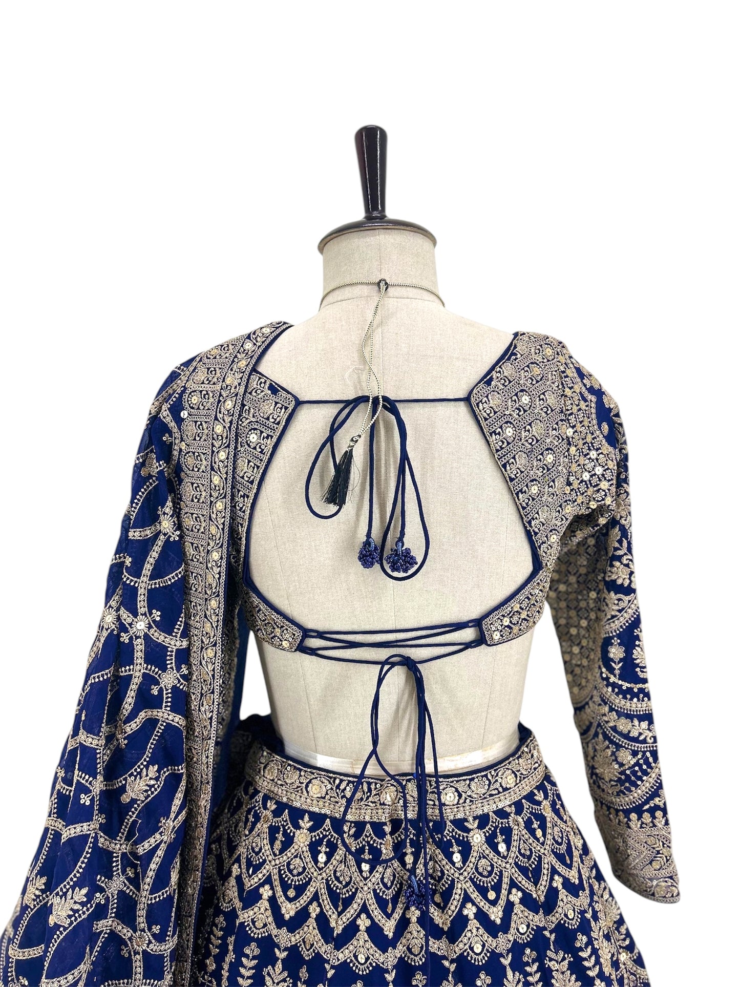 Navy Blue Handwork Lehenga Set