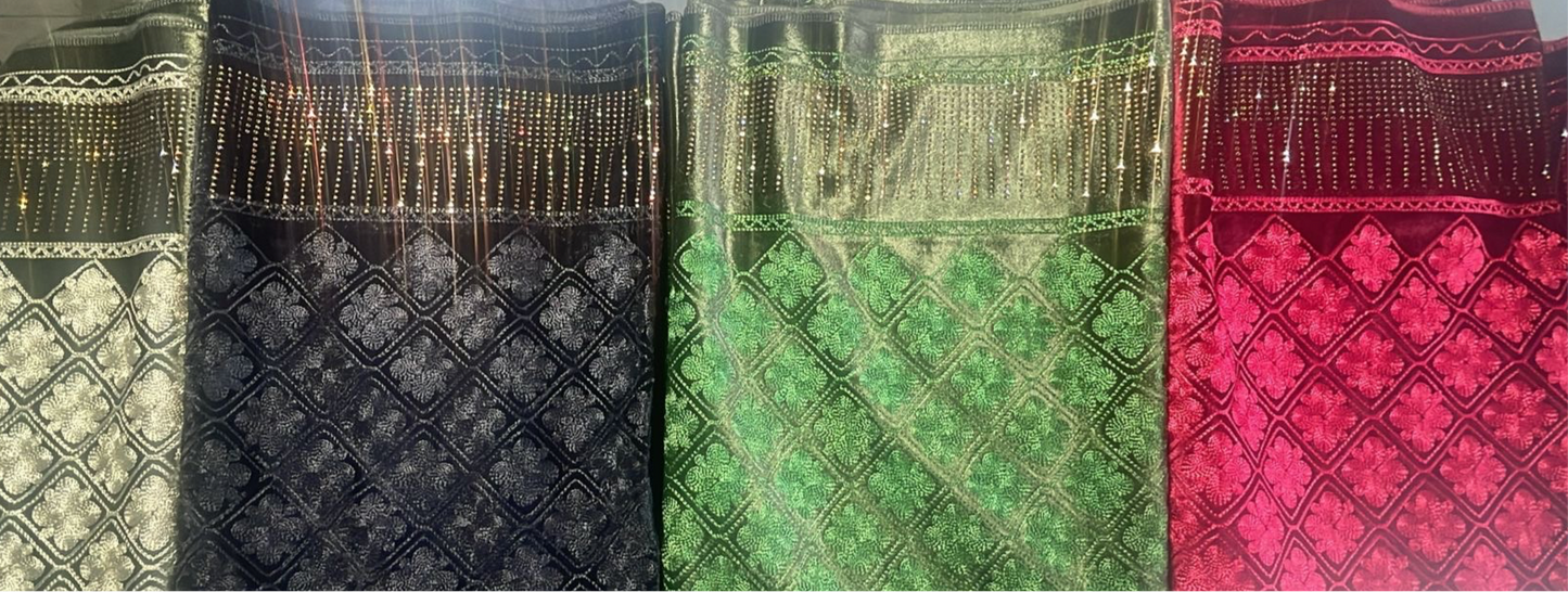 Swarovski Work Velvet Shawl