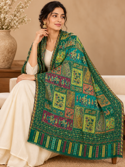 Emerald Green Heritage Shawl