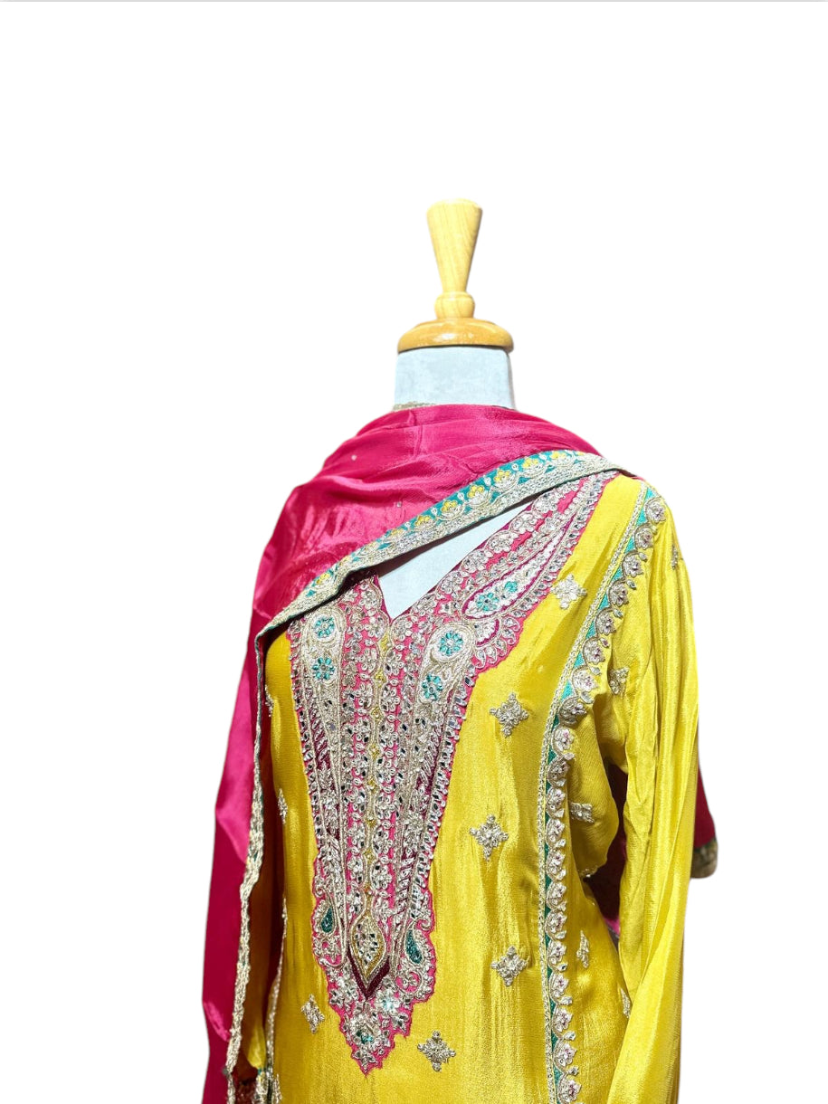 Resham Work and Zari Work Sharara Suit