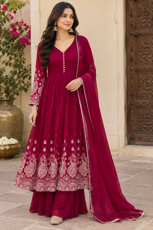 Anarkali plazo Set