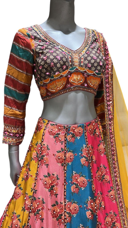 Designer Multi Colored Layer Lehenga