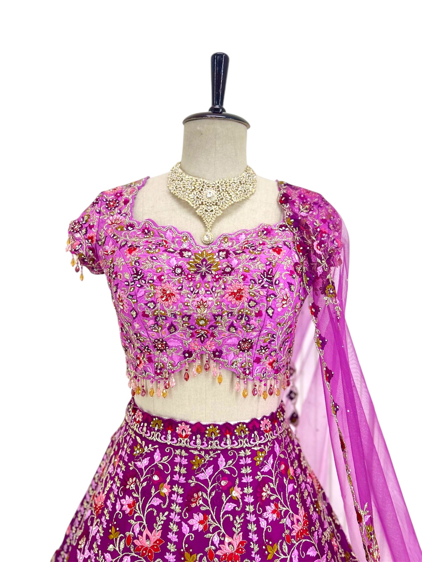 Dazzling Wine Lehenga Set