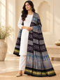 Indigo Gaji Silk Dupatta