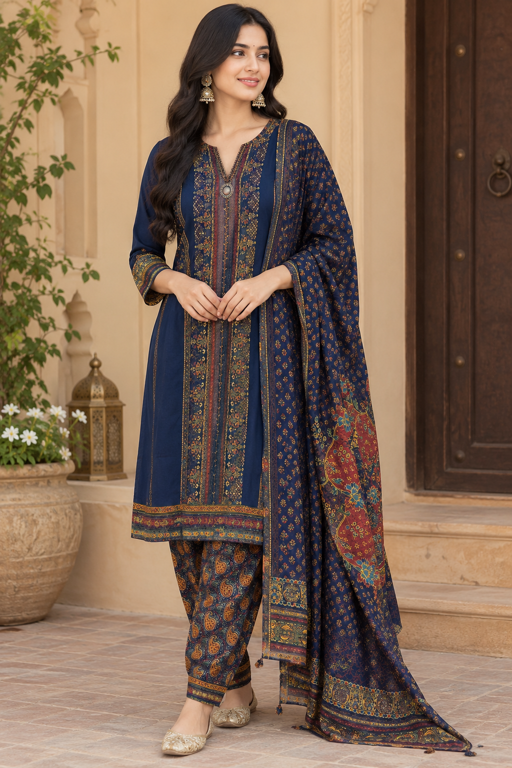 Navy Blue Pant Suit