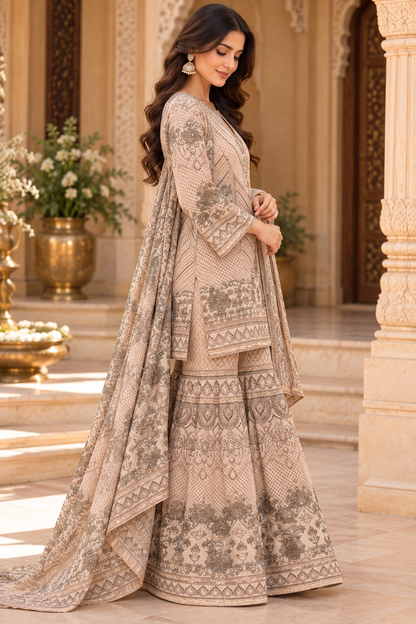 Crape Sharara Suit