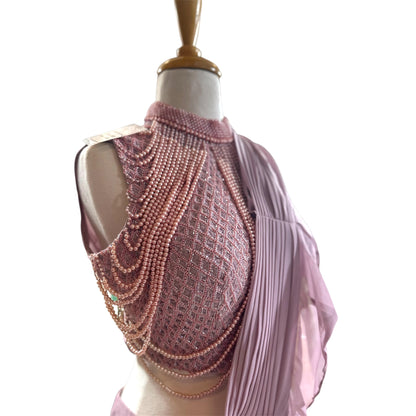 Ready To Wear Lavender Saree