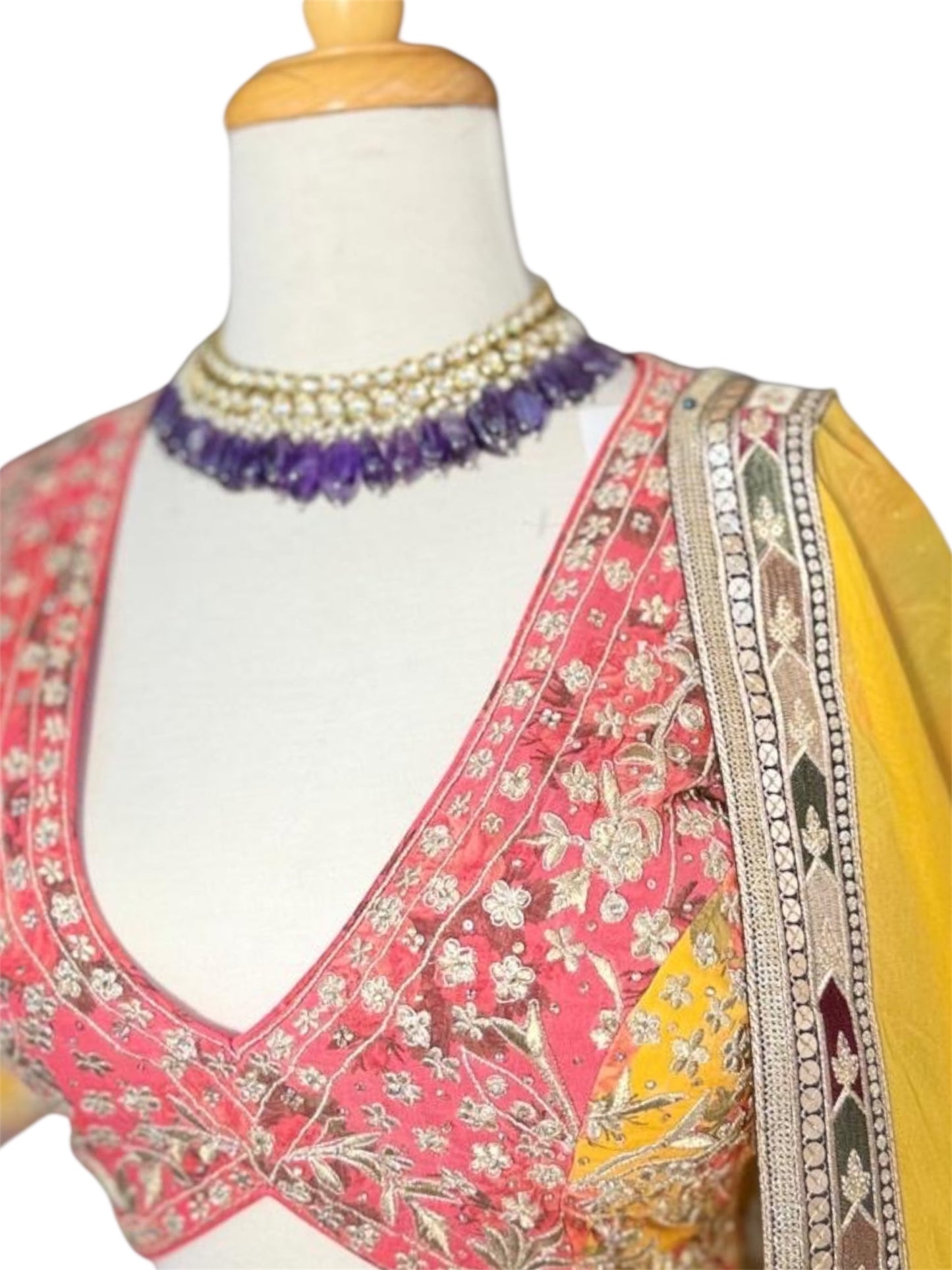 Vibrant Blossom Multi-Colored Embroidered Lehenga Set