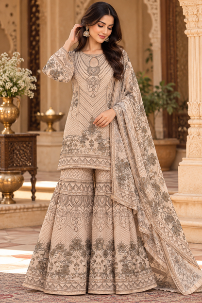 Crape Sharara Suit