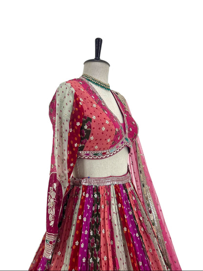 Multi-coloured Designer Lehenga Set