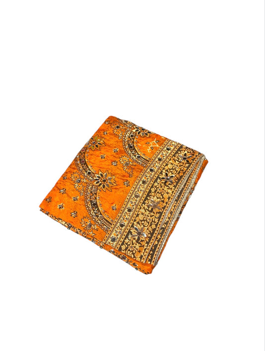 Orange Banarsi Work Dupatta