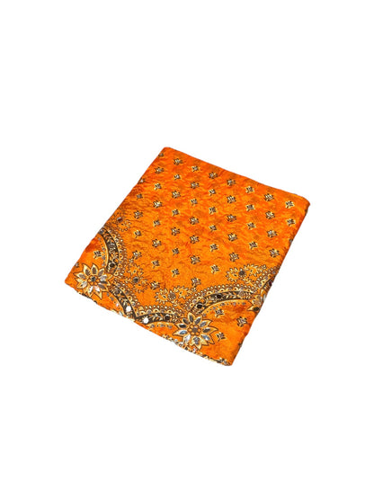 Orange Banarsi Work Dupatta