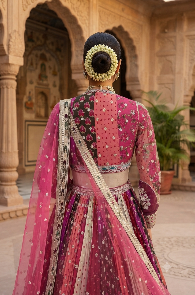 Multi-coloured Designer Lehenga Set
