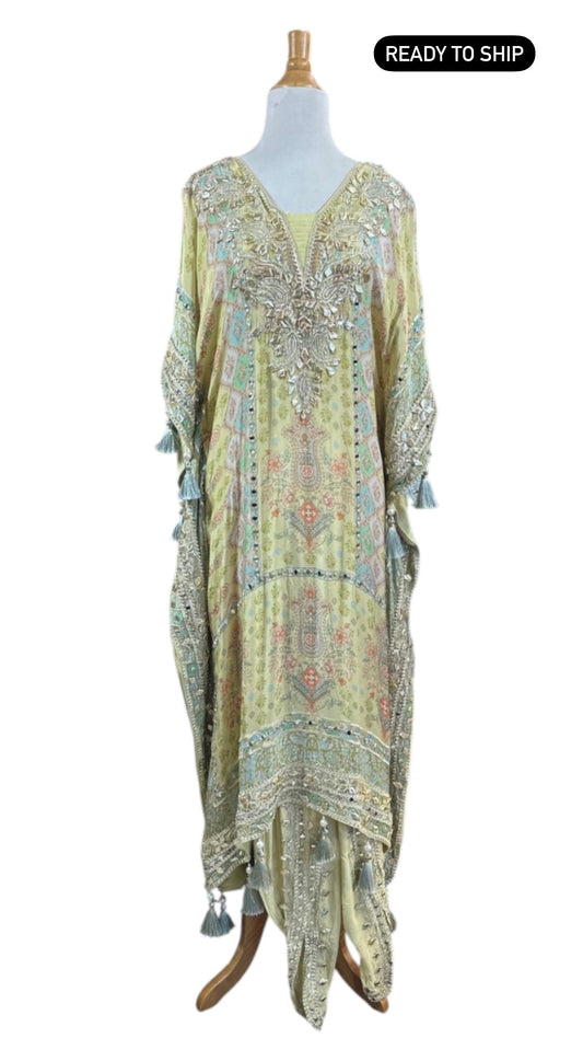 Gotta Patti Work Kaftan