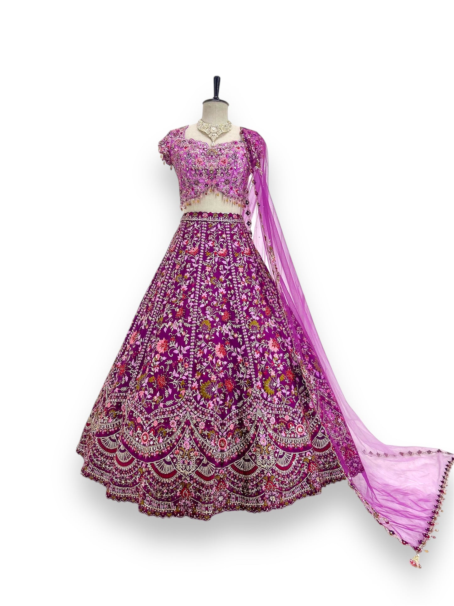 Dazzling Wine Lehenga Set