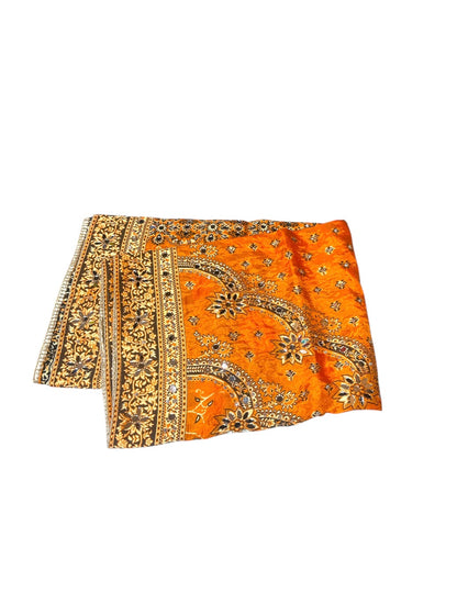 Orange Banarsi Work Dupatta