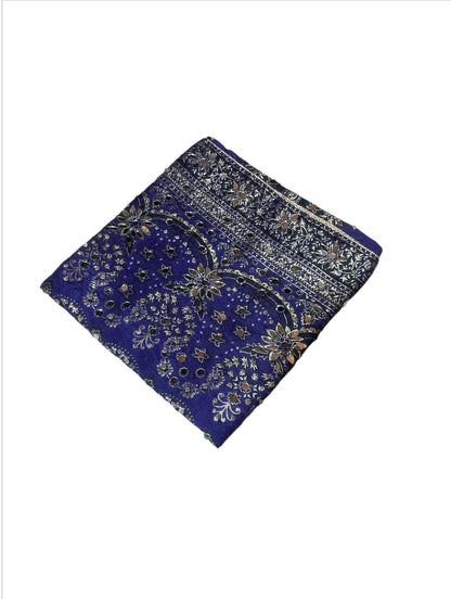 Navy Blue Banarsi Dupatta