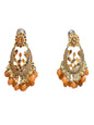 Gold & Orange Pearl Earrings