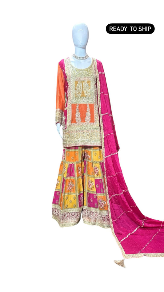 Designer Handwork Sharara Suit