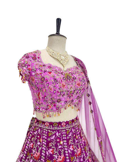 Dazzling Wine Lehenga Set