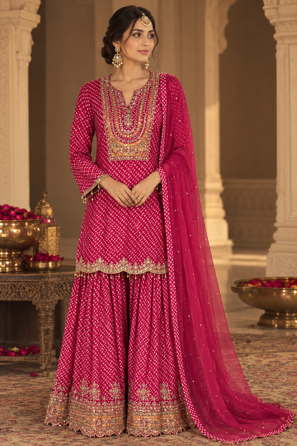 Crape Sharara Suit