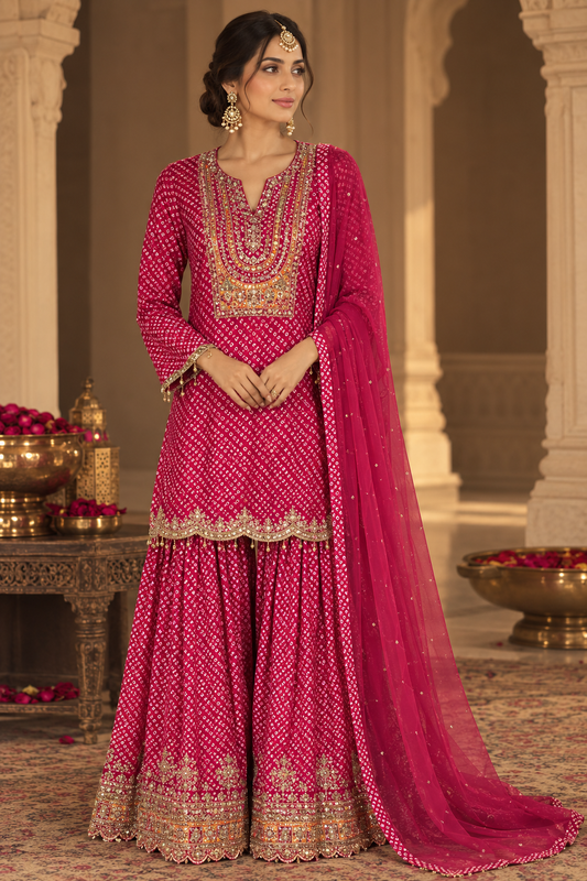 Crape Sharara Suit
