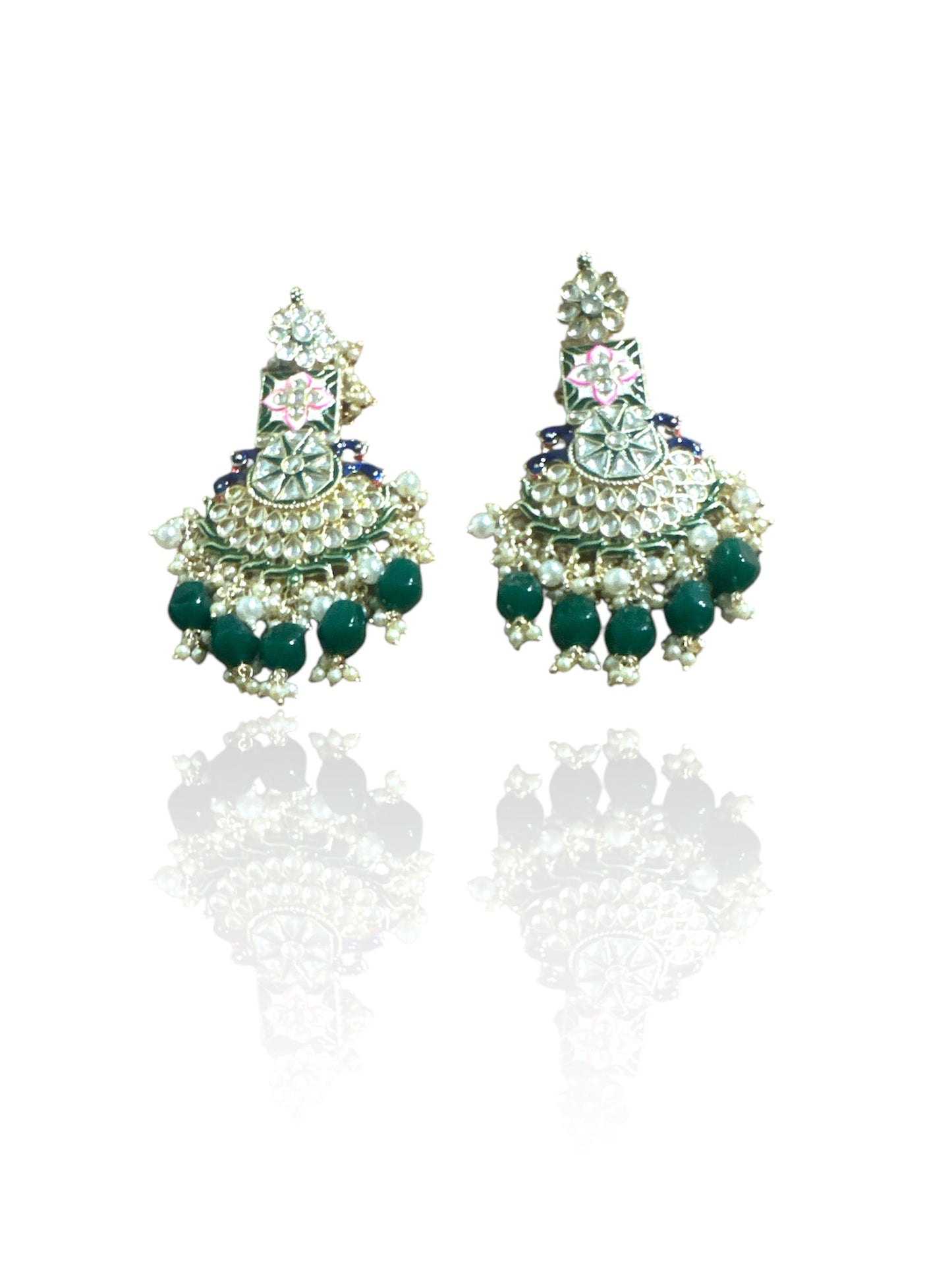 Green Pearl Earrings