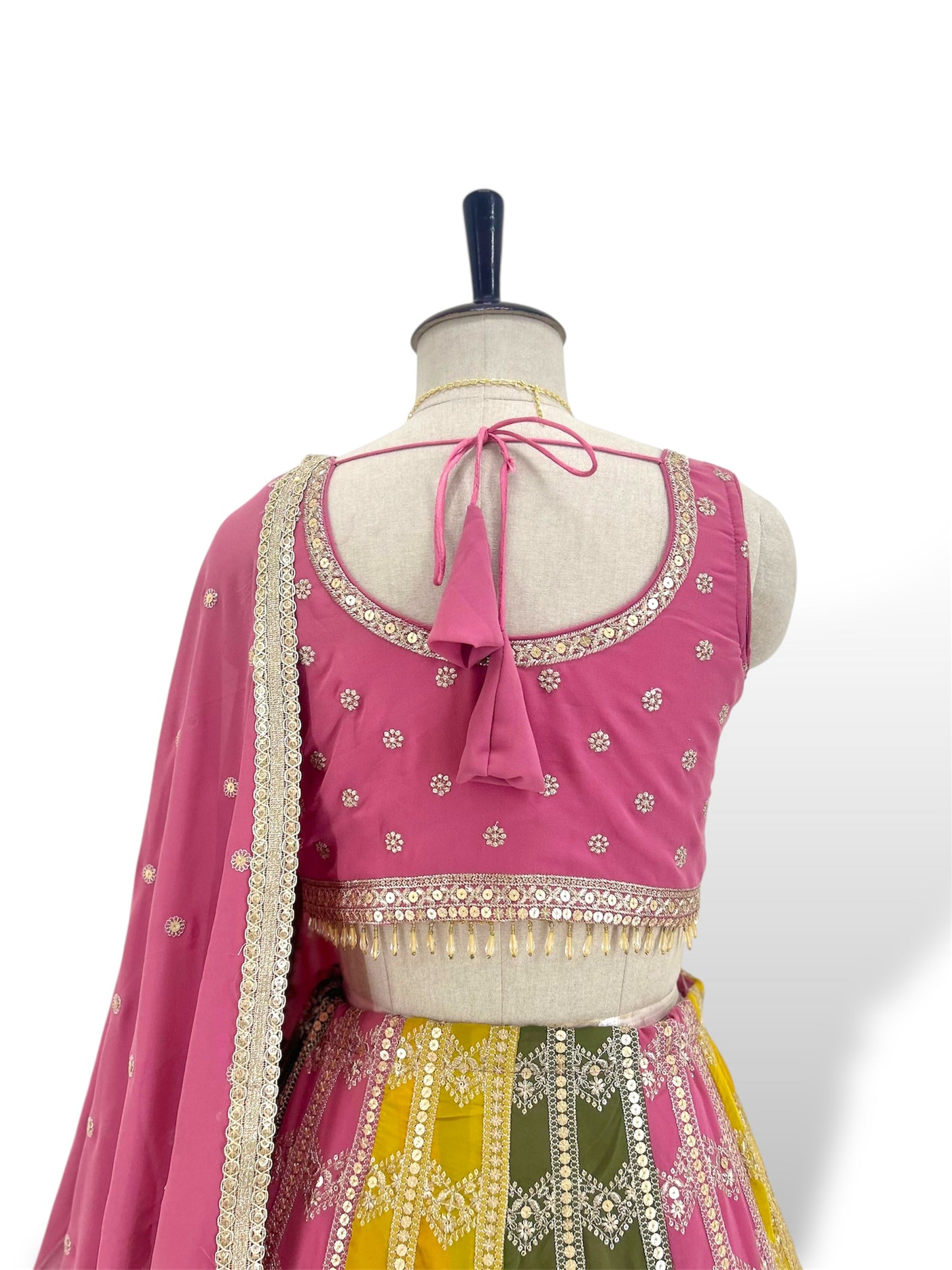 Multi-coloured Sequence Lehenga Set