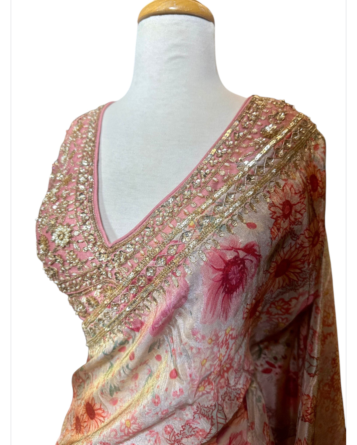 Designer Shimmer Saree