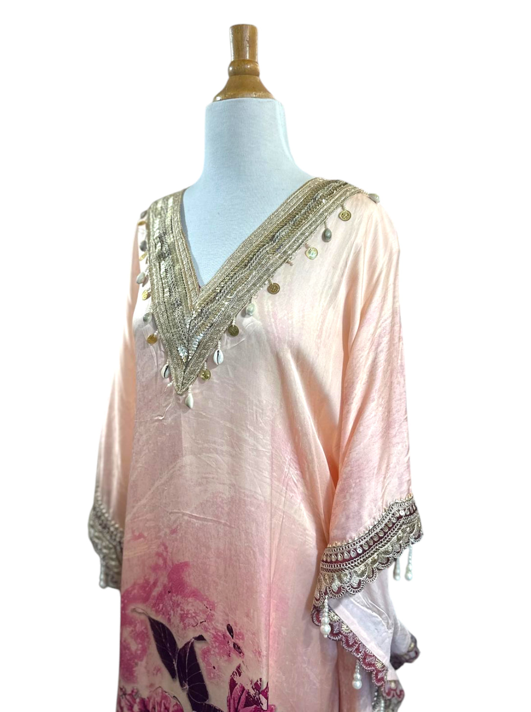 Glace Silk Floral Kaftan