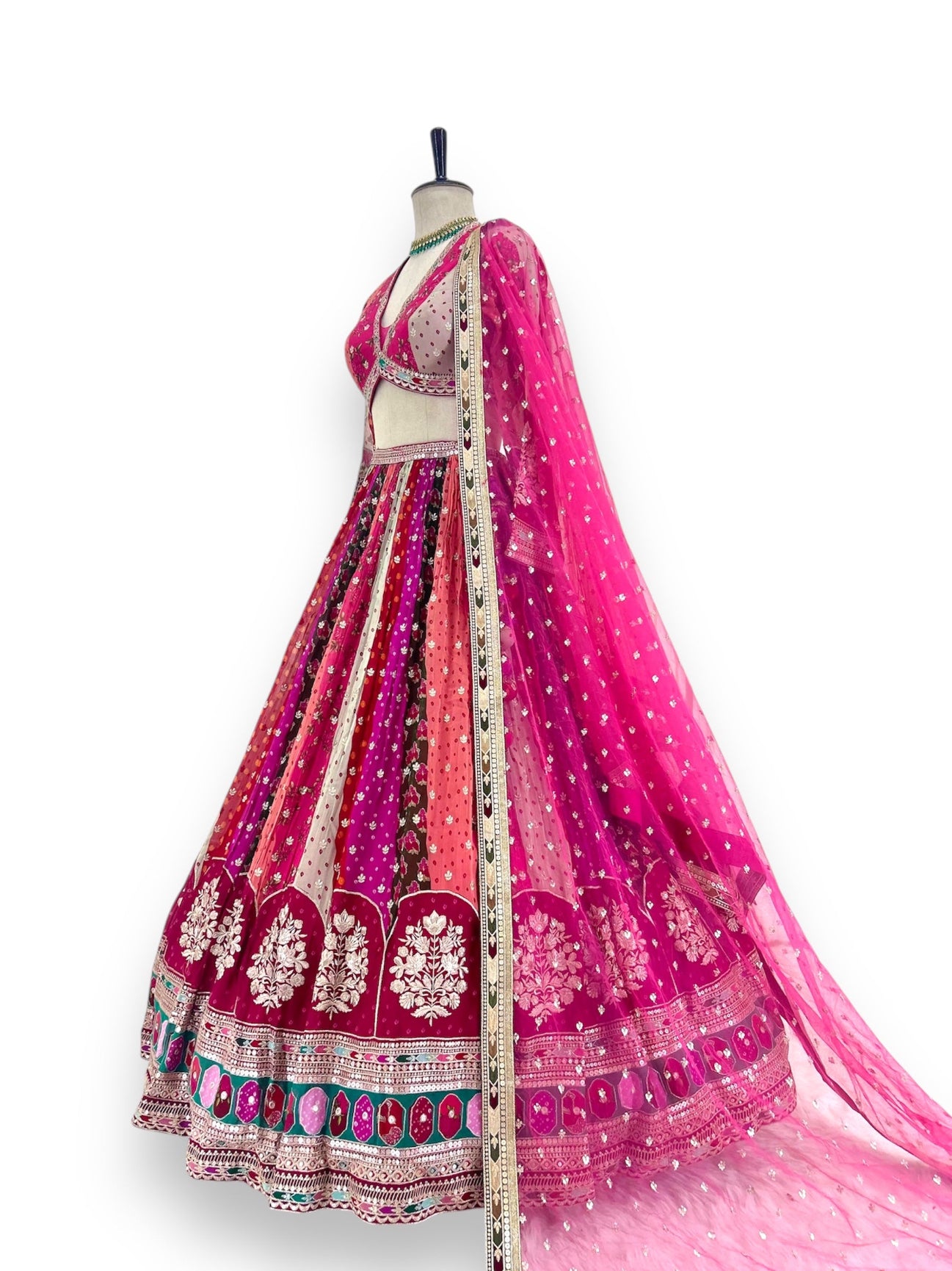 Multi-coloured Designer Lehenga Set