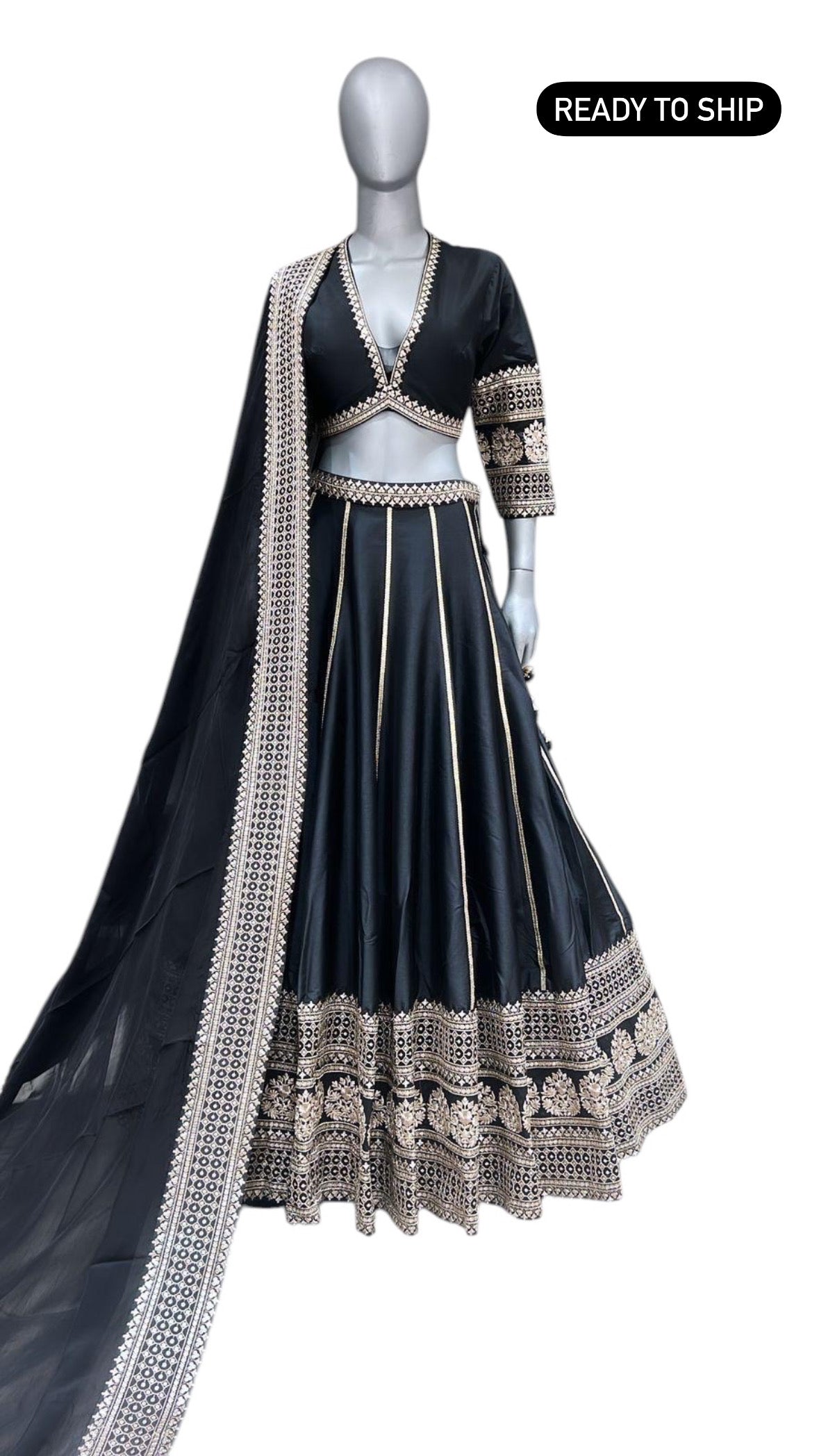 Black Lehenga Set