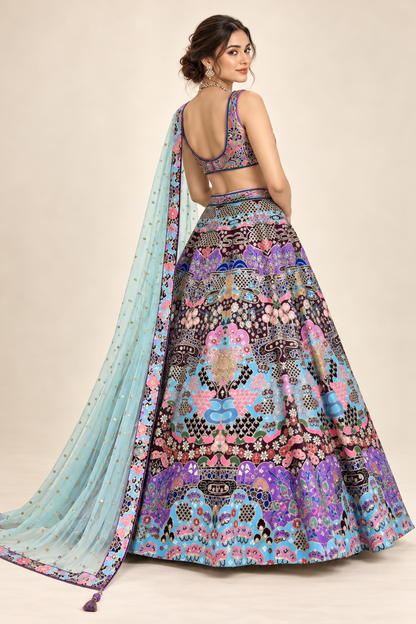 Light Pink  Floral Handwork Lehenga Set
