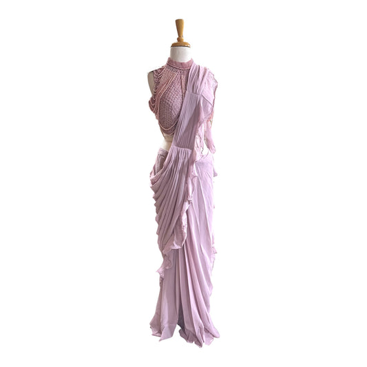 Ready To Wear Lavender Saree