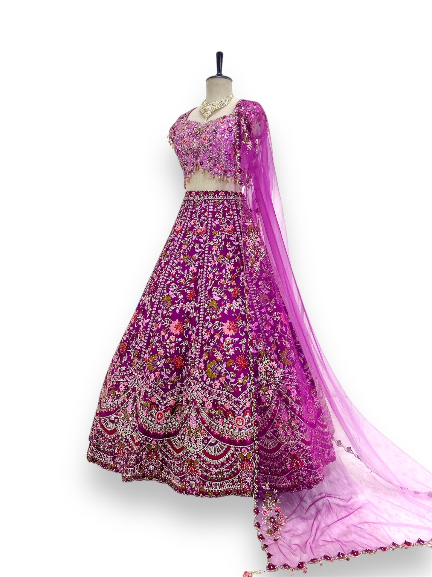 Dazzling Wine Lehenga Set