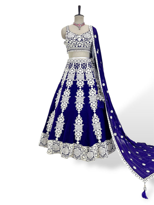 Dark Purple Lehenga Set