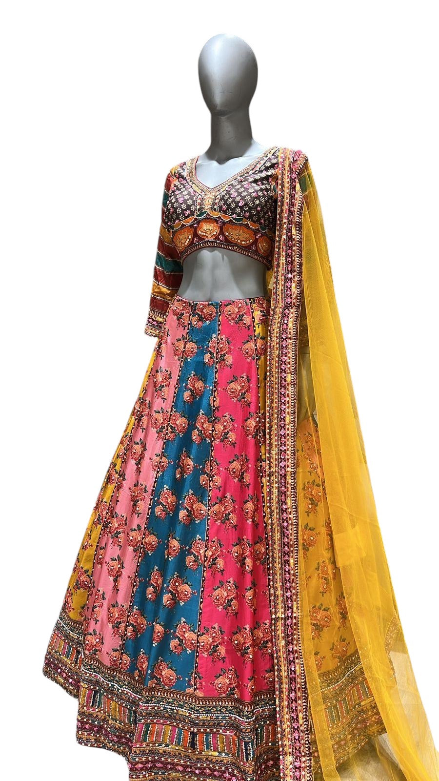 Designer Multi Colored Layer Lehenga