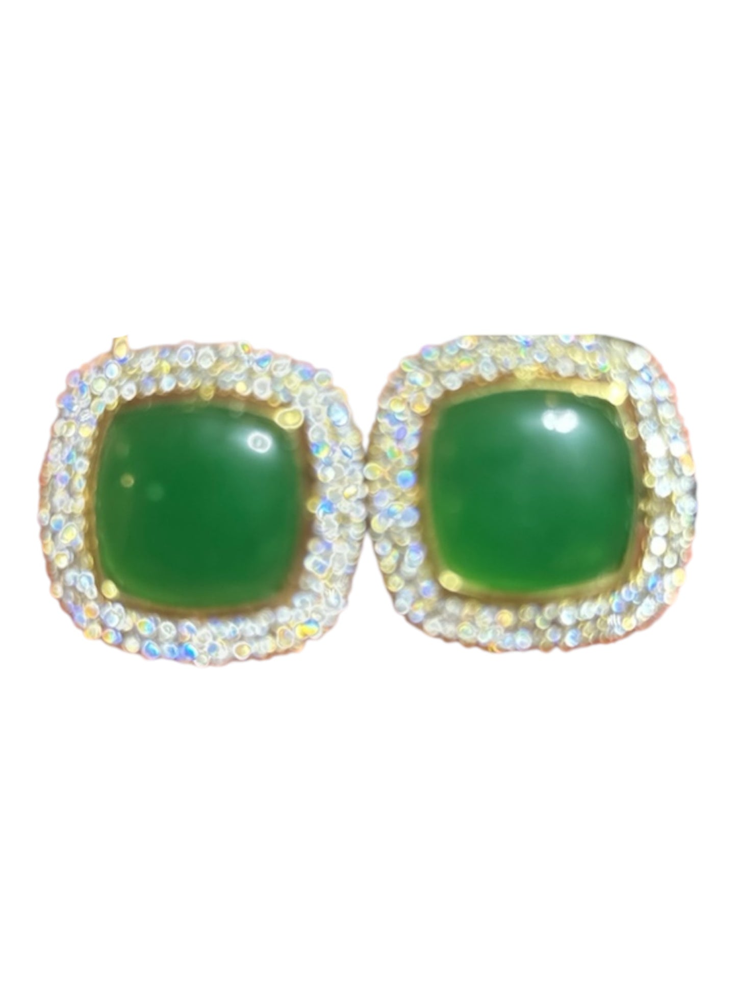 Green & Silver Studs