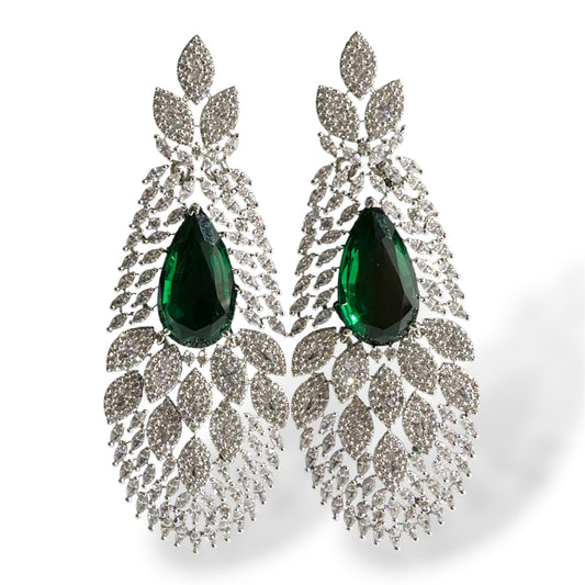 Emerald Green AD Earrings