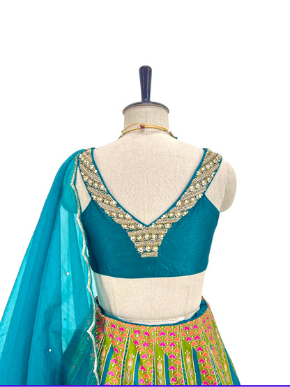 Peacock Handwork Lehenga Choli Set